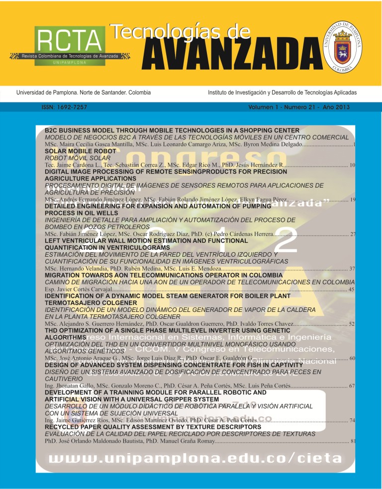 					Ver Vol. 1 Núm. 21 (2013): Enero – Junio
				